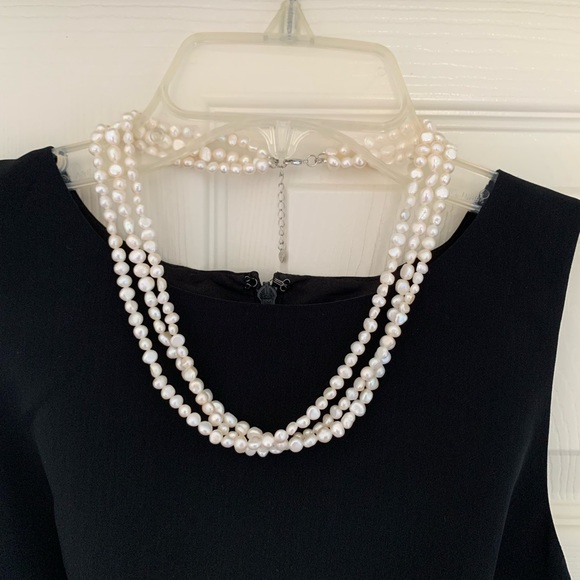 Braided freshwater pearl necklace - Picture 2 of 9